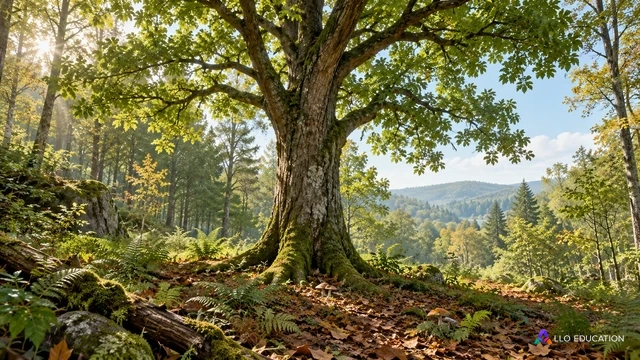 Un arbre et son sous-bois situent une étude des relations entre organismes et milieu.